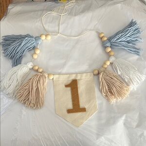 Baby’s first birthday Boho Tassel Banner